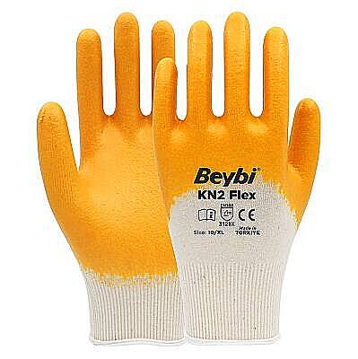 Beybi KN2 Flex No:10 Pamuk Örme Nitril Eldiven KN2-FLEX-10