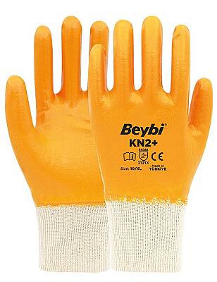 Beybi Kn2 Plus No:9 Pamuk Sarı Nitril Eldiven KN2+9