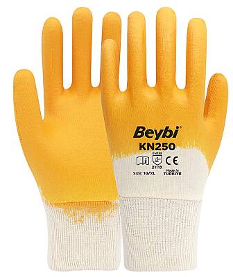 Beybi Kn250 No:9 Pamuk Sarı Nitril Eldiven KN250-9
