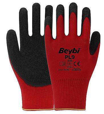 Beybi PL9 No:10 Polyester Örme Lateks Özel Amaçlı Teknik Eldiven PL9-10