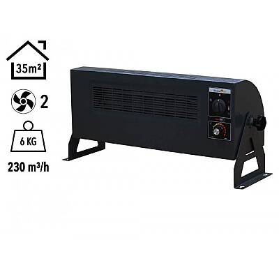Heatbox 360 3000 watt Monofaze Elektrikli Fanlı Isıtıcı Füme HB3603000F