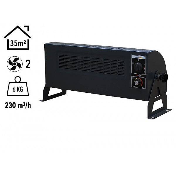 Heatbox 360 3000 watt Monofaze Elektrikli Fanlı Isıtıcı Füme HB3603000F - 1