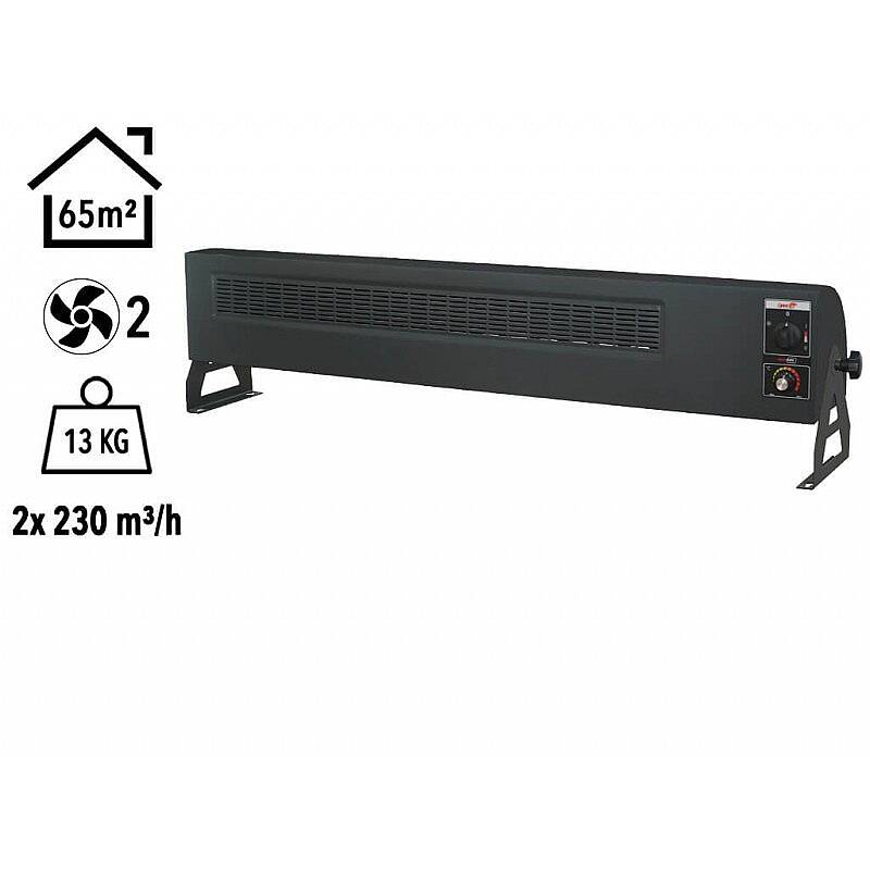 Heatbox 360 6000 watt Monofaze Elektrikli Fanlı Isıtıcı Füme HB3606000F - 1