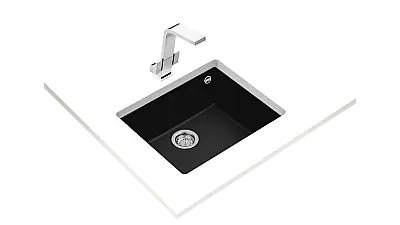 Teka Square 50.40 TG Tek Hazneli Tezgah Altı Siyah Granit Eviye 115230020 - 2