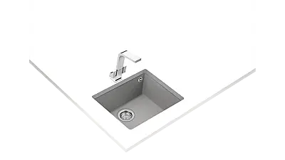 Teka Square 50.40 TG Tek Hazneli Tezgah Altı Stone Gri Granit Eviye 115230021 - 2